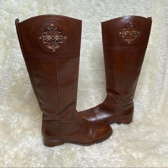 Tory Burch Shoes - Tory Burch Kiernan Brown Riding Boot - Size 7.5